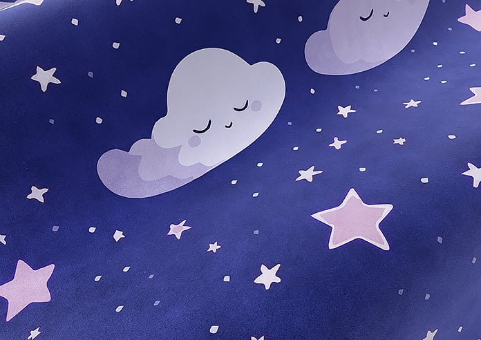 Starry Night, Purple Dream - Motorised Roman Blind - Image 4